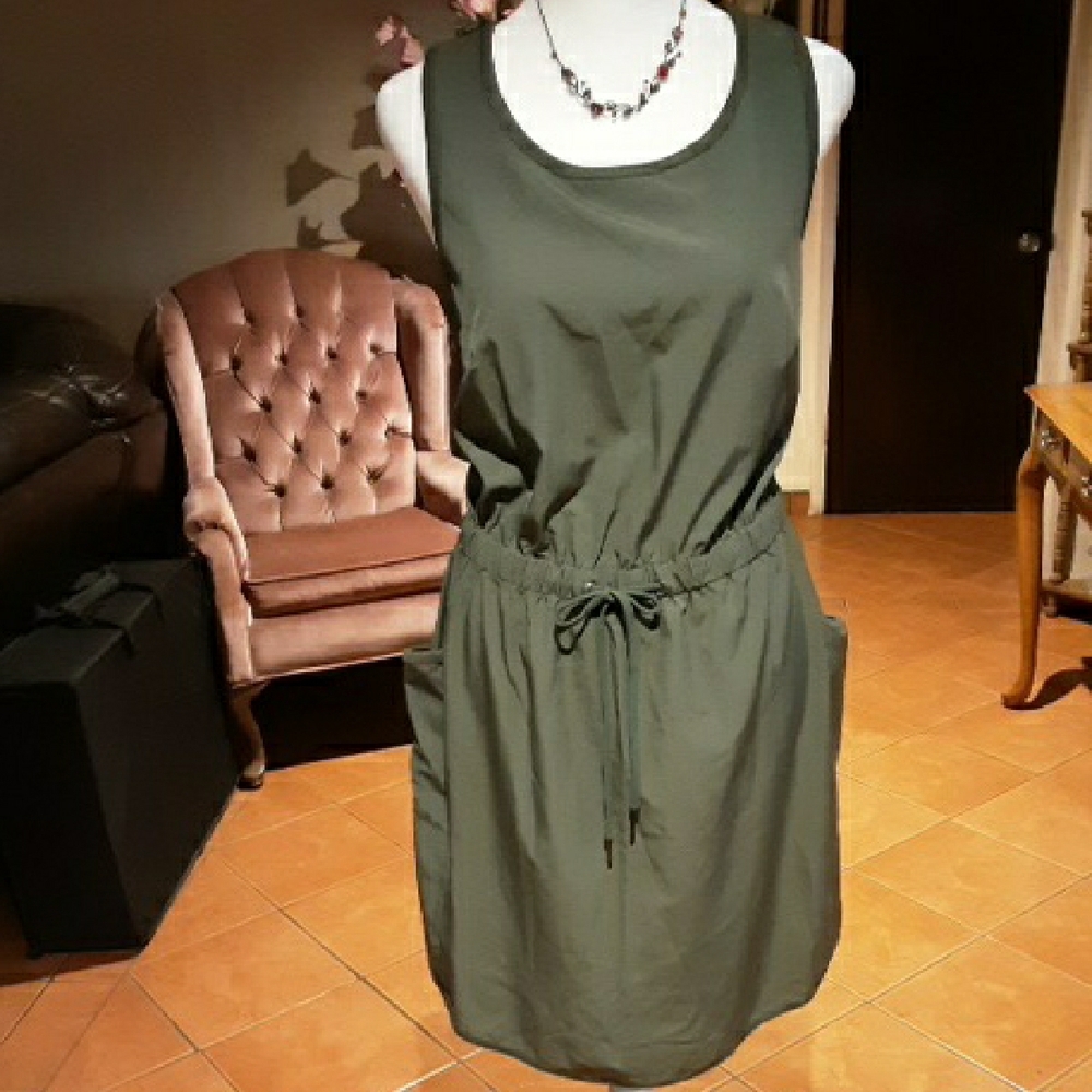 Tek Gear Green Sleeveless Scoop Neck Sundress